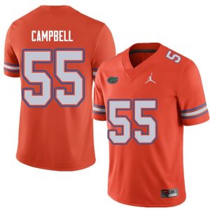 Men's Florida Gators #55 Kyree Campbell NCAA Jordan Brand Orange Authentic Stitched College Football Jersey ITI1362YK